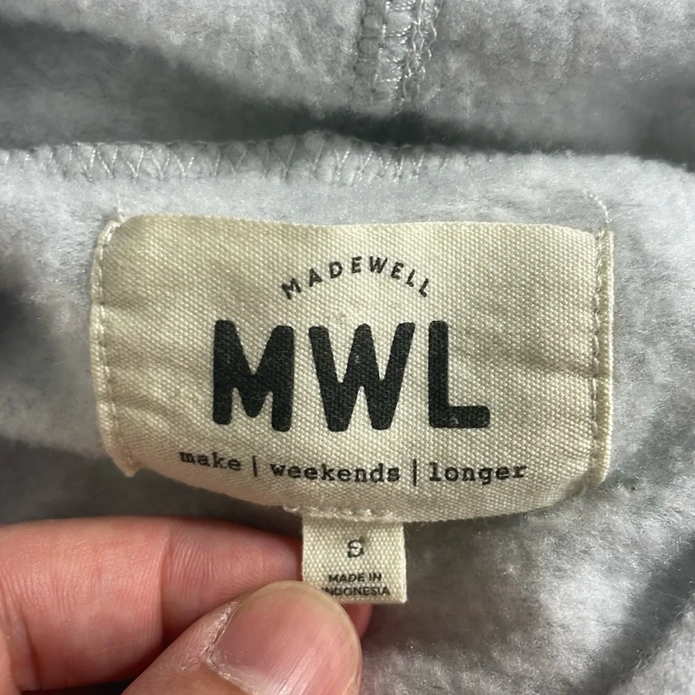 Madewell grey heather hoodie size small - Picture 6 of 9